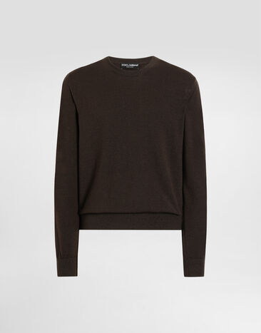 Dolce & Gabbana Wool and cashmere pullover Brown GXX01TJGMC4