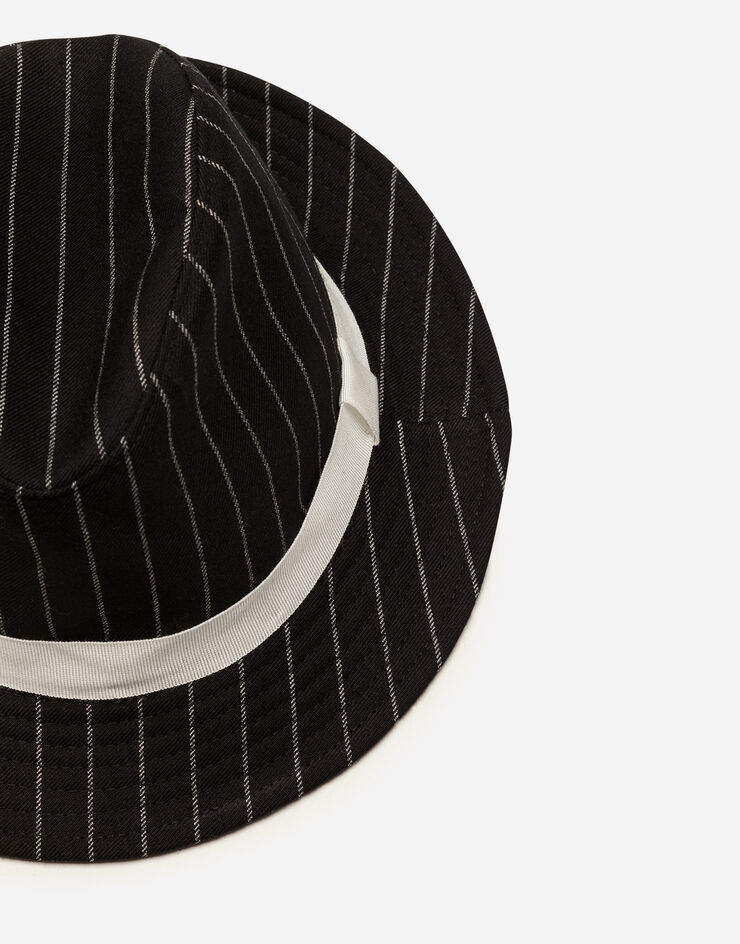 Dolce & Gabbana Pinstripe woolen fabric fedora hat MULTICOLORED FH430AFR2XI
