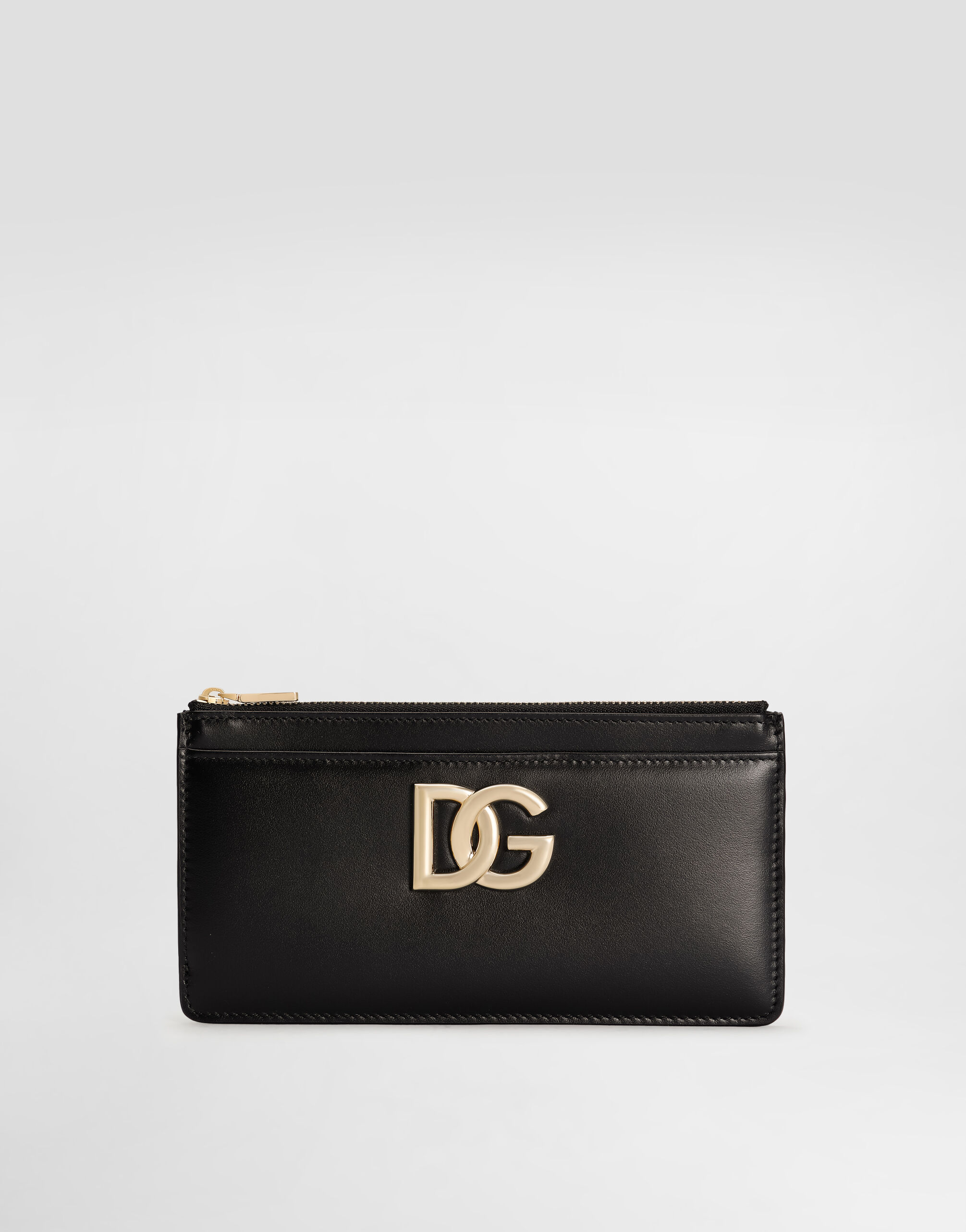 【関税&送料込】Dolce & Gabbana Large Card Holder Large calfskin card holder with DG logo in Black for Women