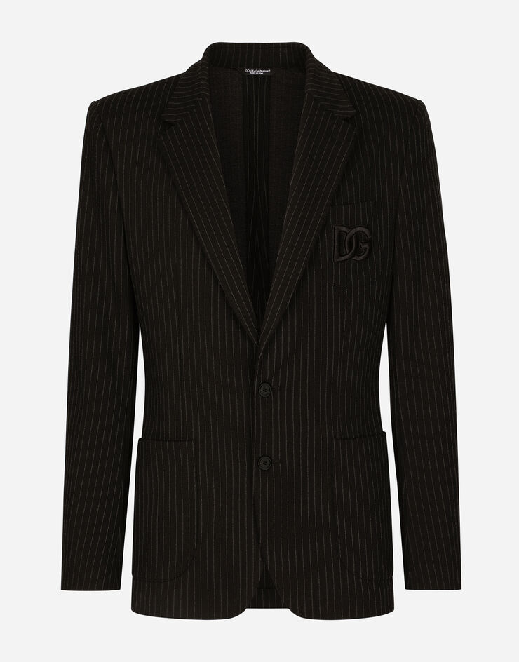 Dolce & Gabbana Pinstripe stretch jersey Portofino jacket Multicolor G2PT9ZFRGBZ