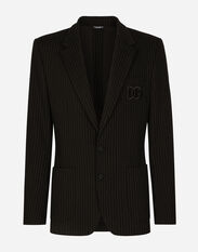 Dolce & Gabbana Pinstripe stretch jersey Portofino jacket White GVC4HTFUFMJ