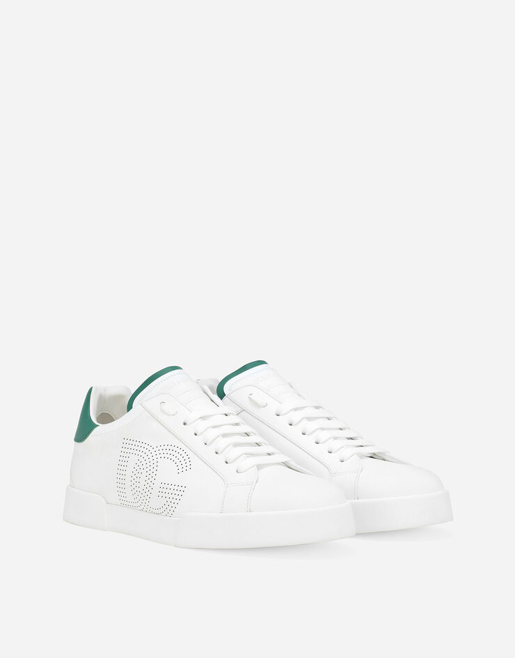 Dolce & Gabbana Zapatilla Portofino en piel de becerro Blanco CS2277AV066