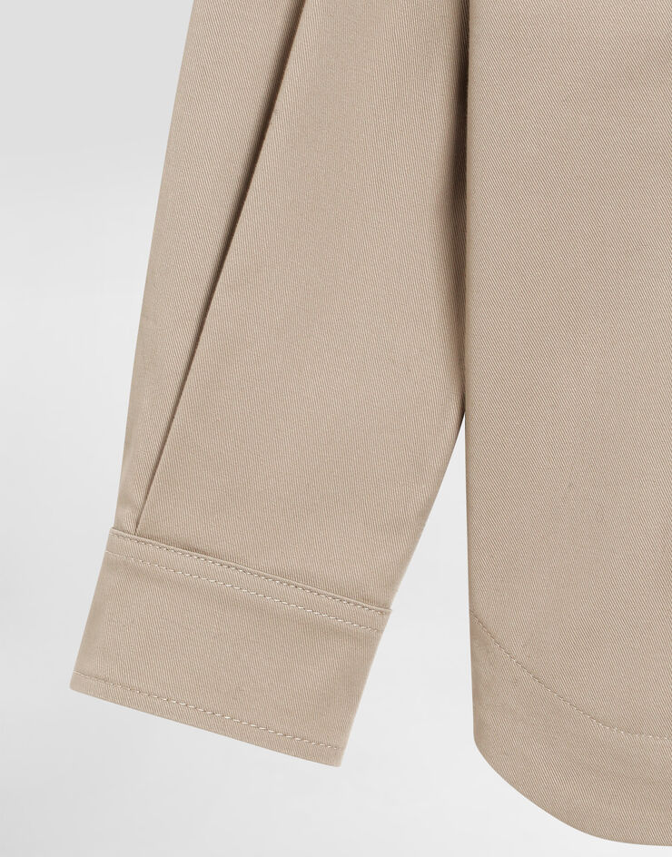 Dolce & Gabbana Stretch gabardine shirt Beige L44S54FUFL3