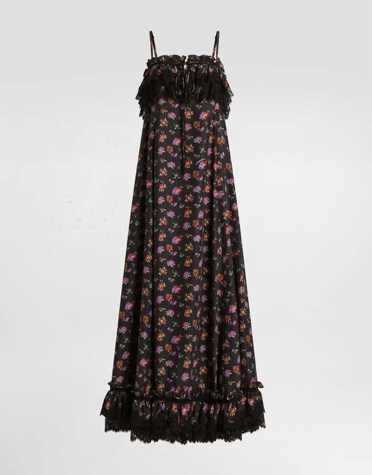Dolce & Gabbana Floral-print habotai long dress Dolce & Gabbana Floral-print habotai long dress Multicolor F60HGTIS10W