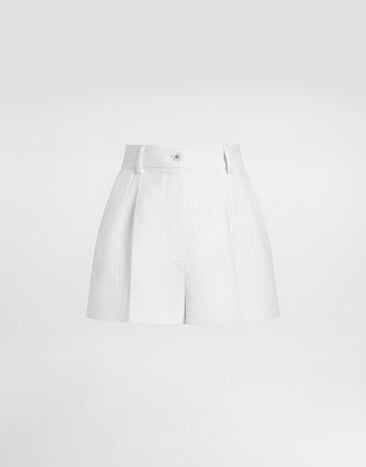 Dolce & Gabbana Stretch mat shorts White FTBVHTFU9AU