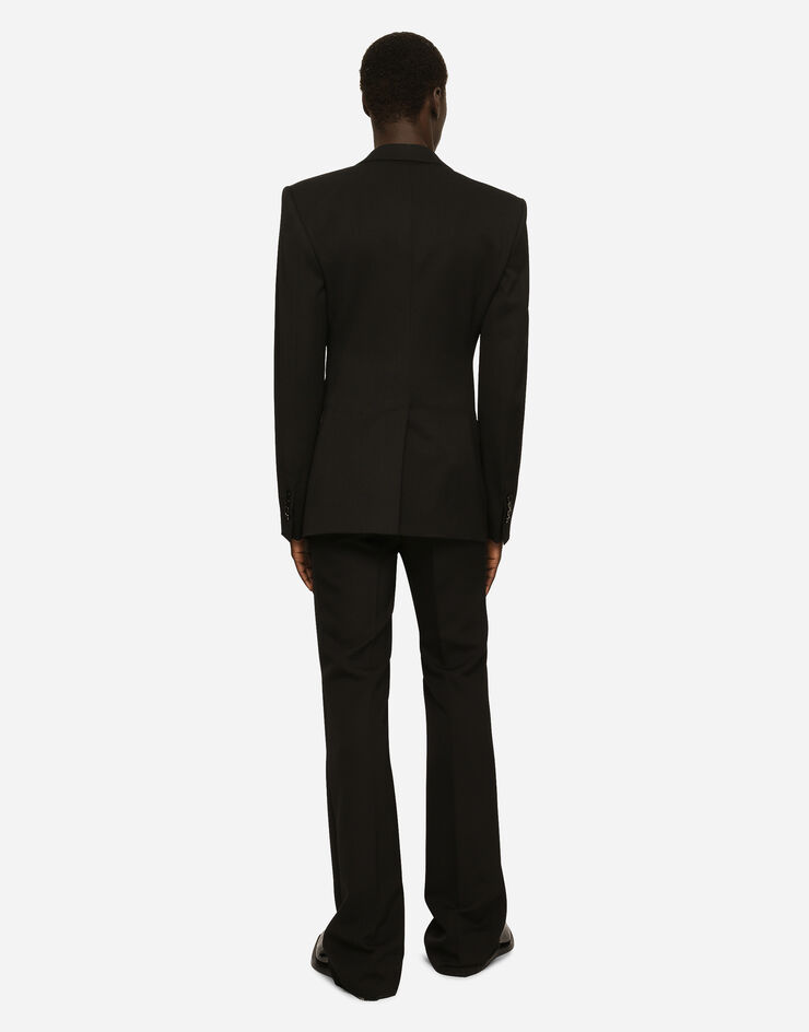 Dolce & Gabbana Single-breasted wool faille Sicilia jacket Black G2QU6TFU26E