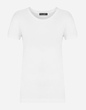 Dolce & Gabbana Short-sleeved jersey t-shirt White F8T00ZG7H1Z