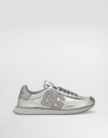Dolce & Gabbana DG Cushion sneakers in laminated nylon Silver CK2288AE474