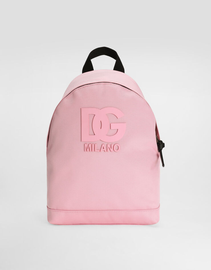 Dolce & Gabbana Nylon backpack with DG patch Pink EM0147AU927