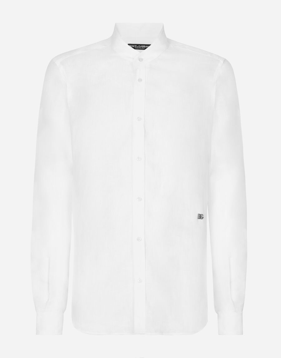 Linen Martini-fit shirt with DG hardware