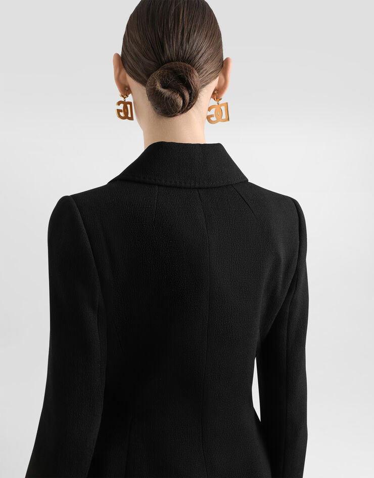 Dolce & Gabbana Chaqueta con cierre recto de lana virgen Negro F26AJTFU23Q