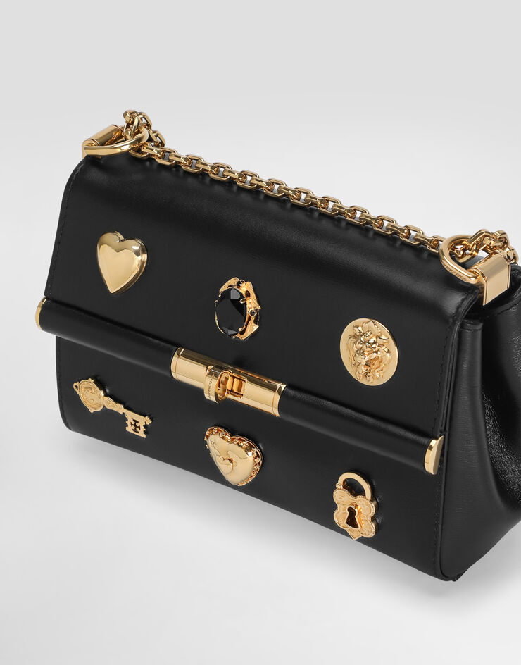 Dolce & Gabbana City Bag Mini Marlene aus gekrispeltem Kalbsleder Mehrfarbig BB7766AG680