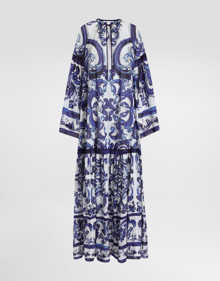 Dolce & Gabbana 马约利卡印花棉质连衣裙 版画 I6KH5WFI5NF