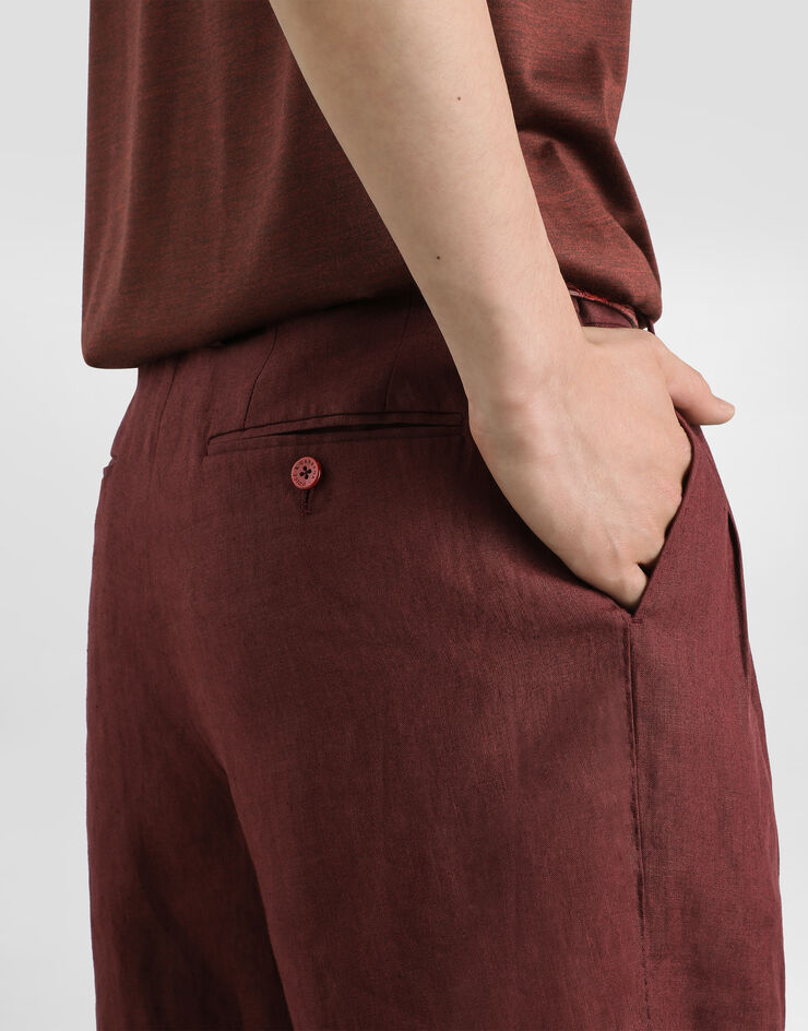 Dolce & Gabbana Linen bermuda shorts Dolce & Gabbana Linen bermuda shorts Multicolor GW0MATFU4JB