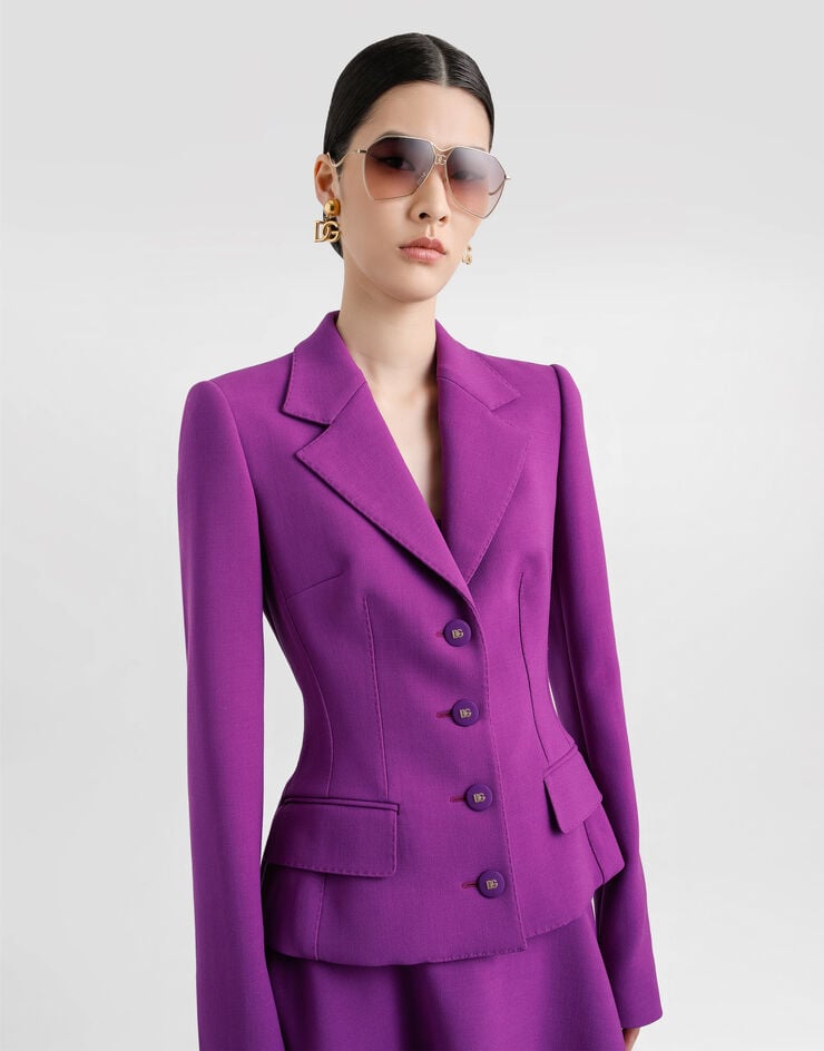 Dolce & Gabbana Dolce double crêpe jacket Purple F27DSTGDC9H