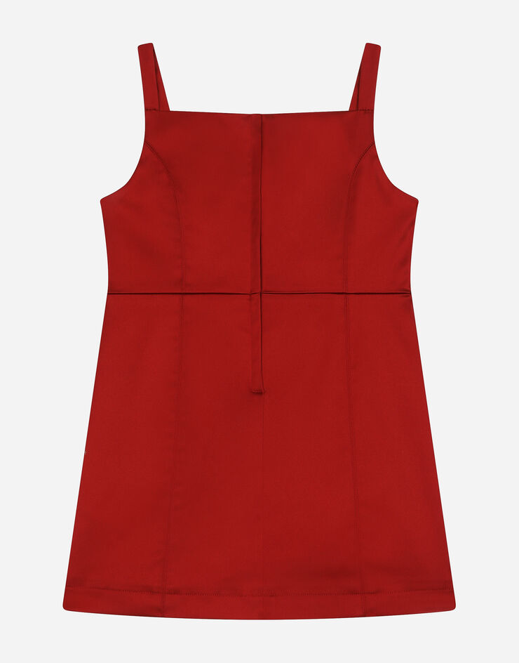Dolce&Gabbana Vestido sin mangas de raso Rojo L53DR7FURHM
