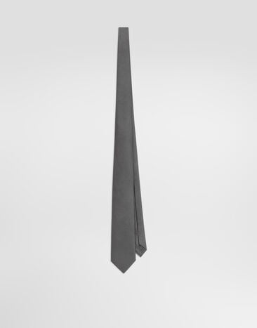 Dolce & Gabbana Satin jacquard tie Grey GT147EG0UB4