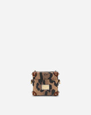 Dolce & Gabbana Airpods case in leopard-print Crespo with branded plate Multicolor BB2207AW384