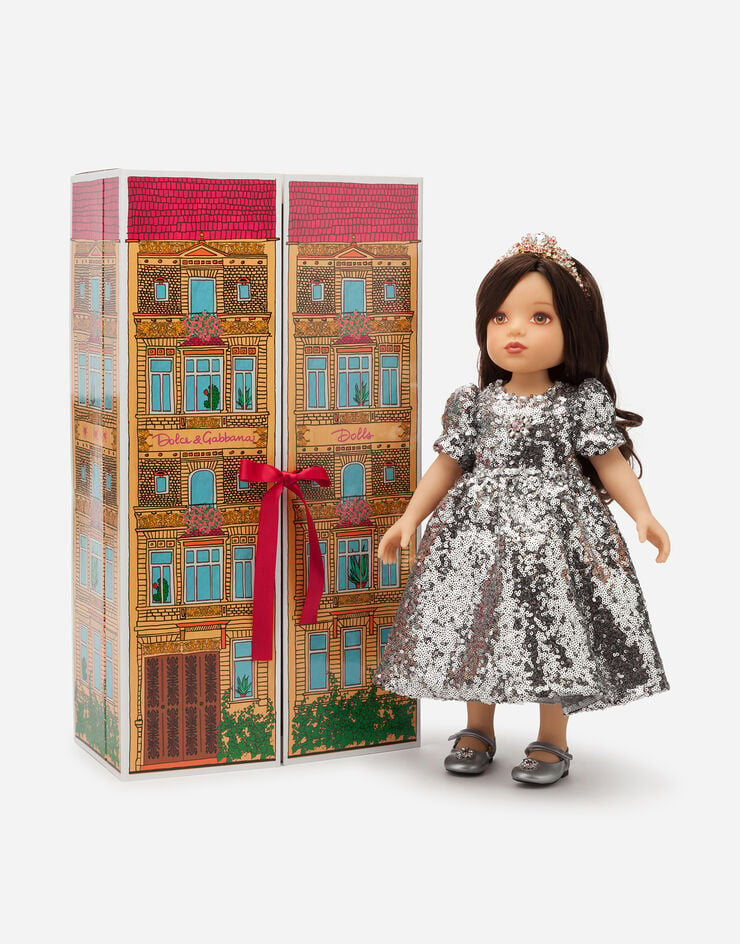 Dolce & Gabbana Doll with sequined dress Multicolor LCJA21G7VAZ