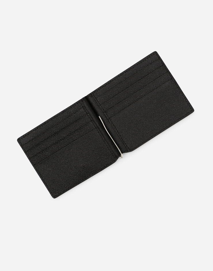 Dolce & Gabbana Calfskin wallet with branded plate Black BP1920AZ602