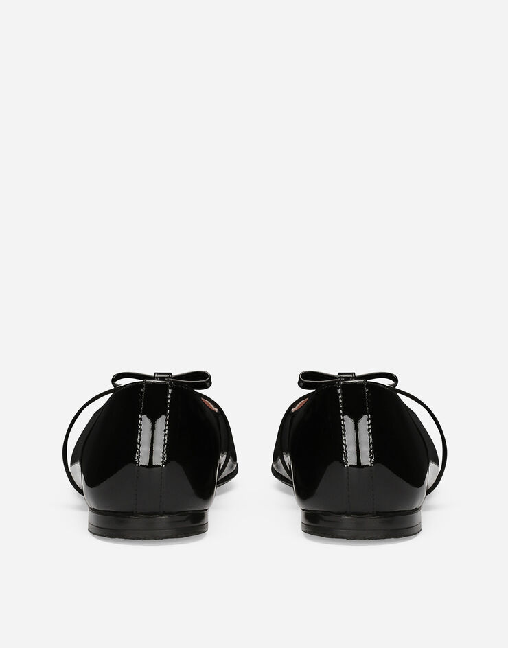 Dolce & Gabbana Балетки из лакированной кожи с бантиком черный D11294A4831