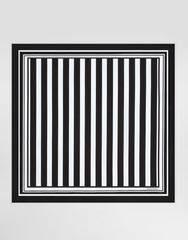 Dolce & Gabbana Striped-print silk twill foulard (90 x 90) Multicolor GQ348EG0WUC