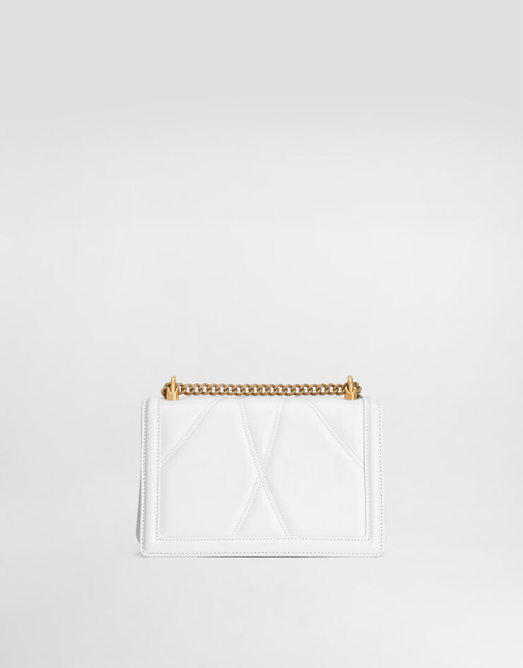 Dolce & Gabbana ディヴォーション バッグ ミディアム マトラッセナッパレザー ホワイト BB7158AW437