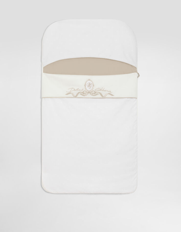 Dolce & Gabbana Interlock and jacquard baby nest with DG logo White LN7A27G7O3I