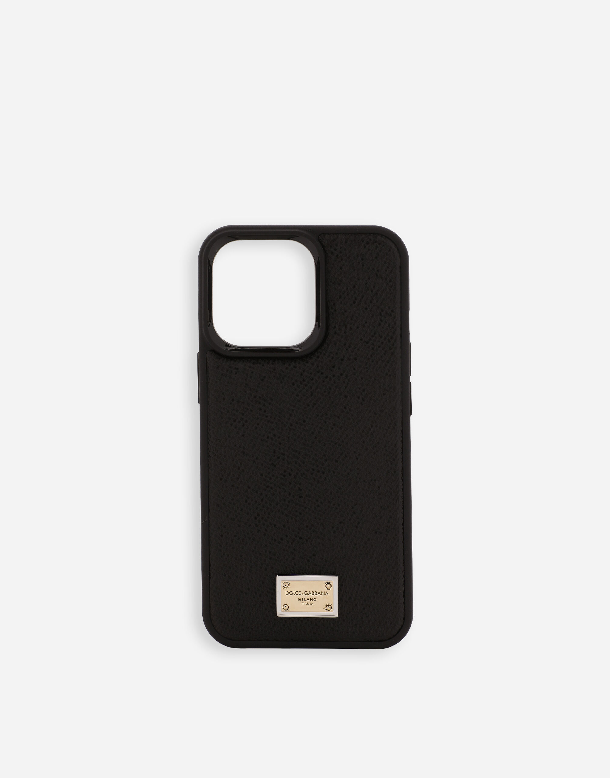 Calfskin iPhone 13 Pro cover in Black for Women Dolce Gabbana