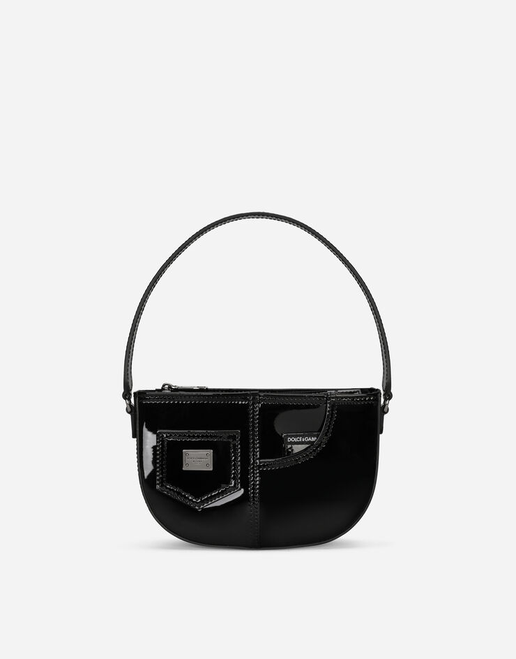 Dolce & Gabbana Bolso de hombro en charol Negro EB0242A1471