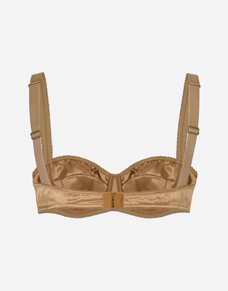 Dolce & Gabbana Satin balconette bra Beige O1A12TONO13