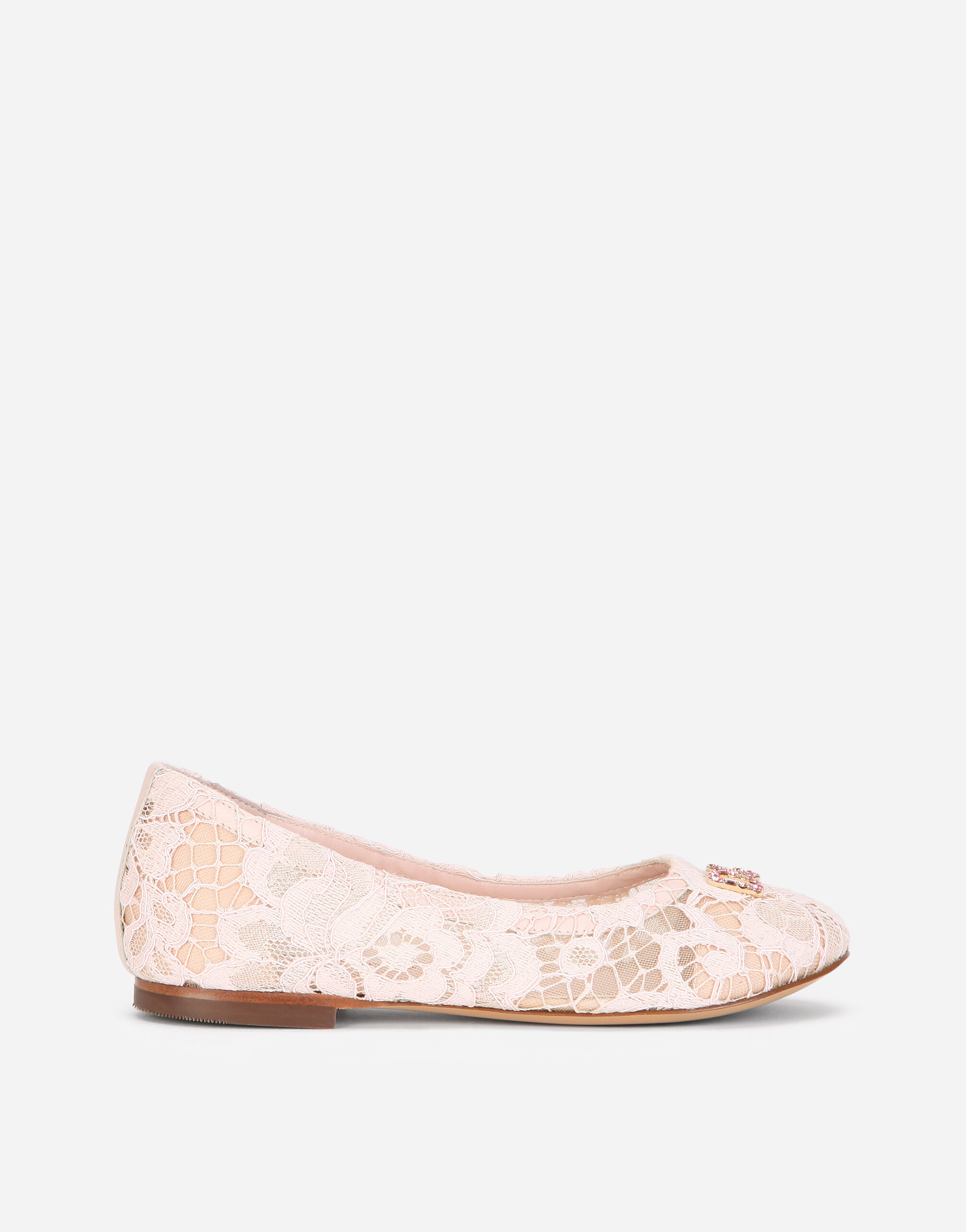 Pink lace flats sale
