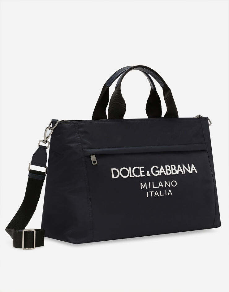 Dolce & Gabbana Reisetasche aus Nylon Blau BM2125AG182