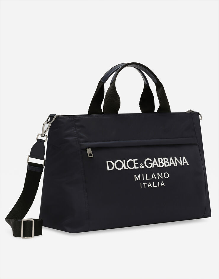 Dolce & Gabbana Borsone in nylon Blu BM2125AG182