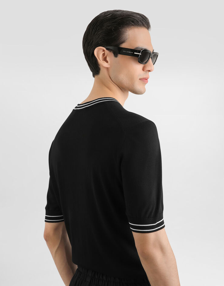 Dolce & Gabbana Silk pullover Black GXX03ZJBSPN