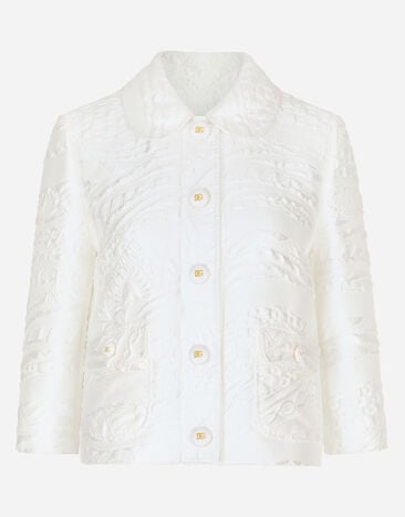 Dolce&Gabbana Gabbana brocade jacket White F8N08TFU7EQ