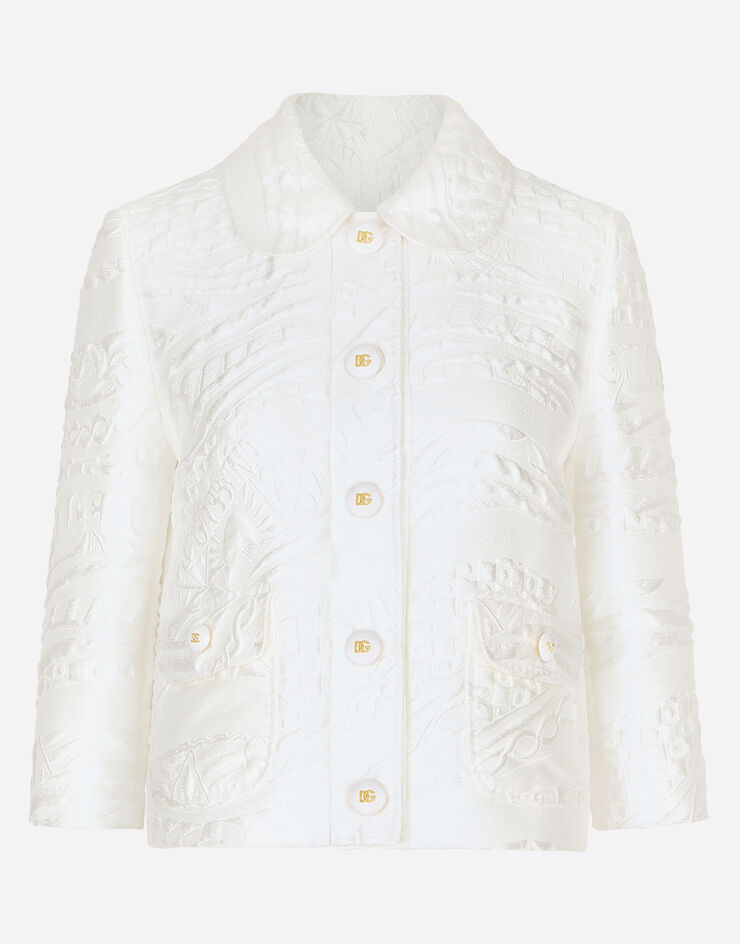 Dolce & Gabbana Chaqueta Gabbana de brocado Blanco F26V3THJMPA