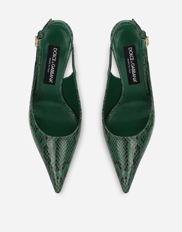 Dolce & Gabbana Python skin slingbacks Green CG0774A2111