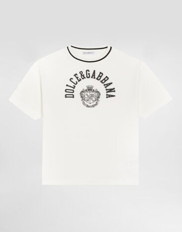 Dolce & Gabbana Jersey t-shirt with print White L4JTHVG7PTO