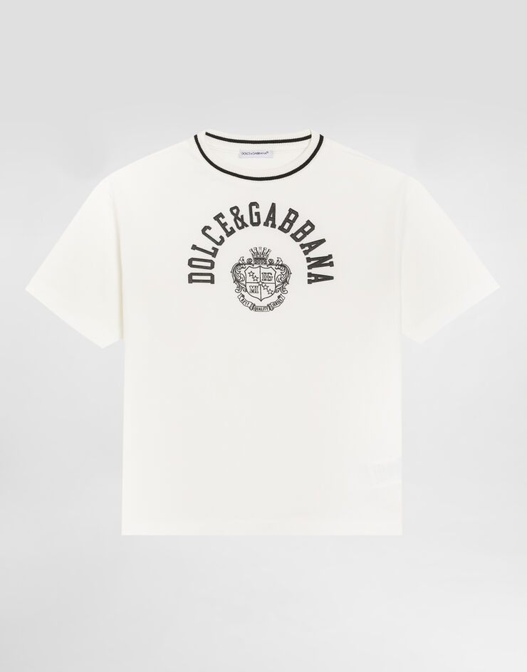 Dolce & Gabbana Jersey t-shirt with print White L4JTHVG7PTO