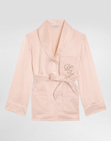 Dolce & Gabbana Silk satin vanity shirt Pink L56S22FU1AU