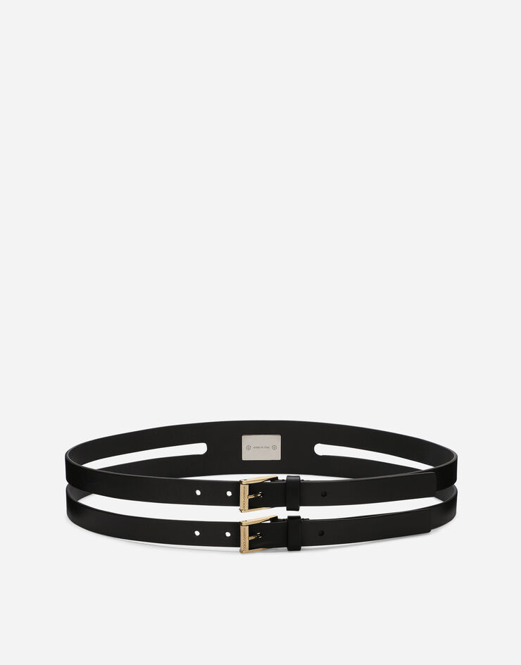 Dolce&Gabbana Belt with logo tag Multicolor BE4491AX622