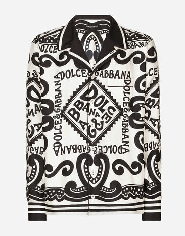 Dolce & Gabbana Marina-print silk shirt Print G5IX8THS5RU