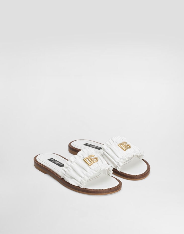 Dolce & Gabbana Nappa leather flat slippers White D11373A1850