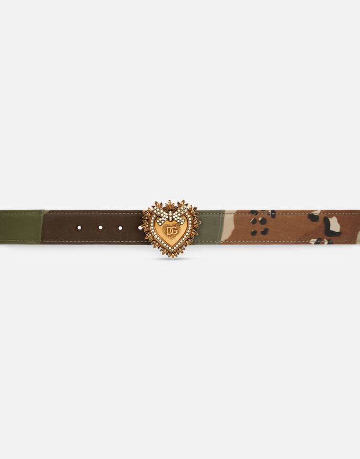 Dolce & Gabbana Devotion belt in camouflage patchwork Multicolor BE1315AY682