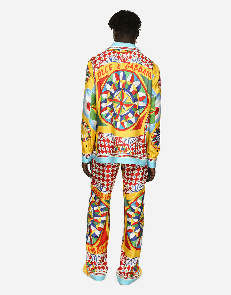 Dolce&Gabbana Carretto-print silk twill jogging pants Print GVRMATHI1KX