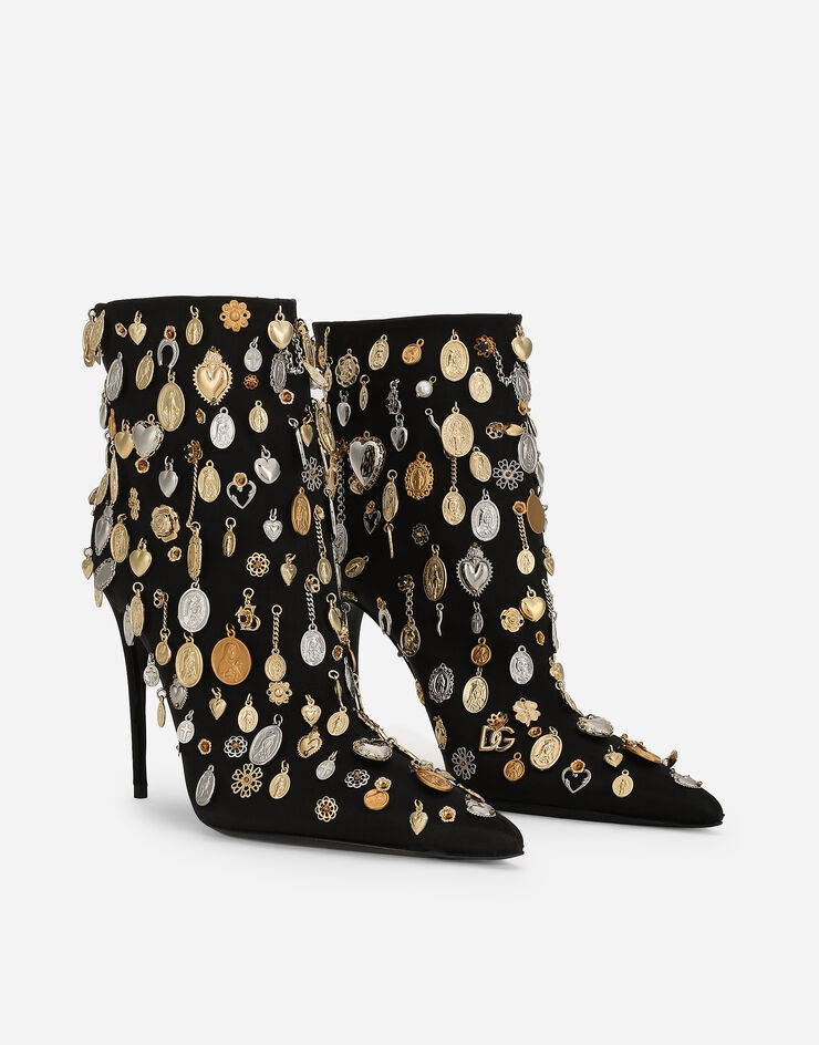 Dolce & Gabbana 刺绣与缎布短靴 多色 CT1052AW115