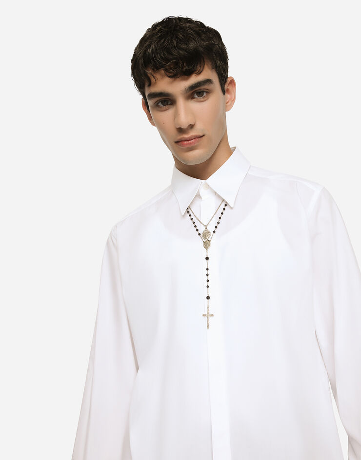 Dolce & Gabbana Cotton poplin Martini-fit shirt White G5JL8TFU5T9