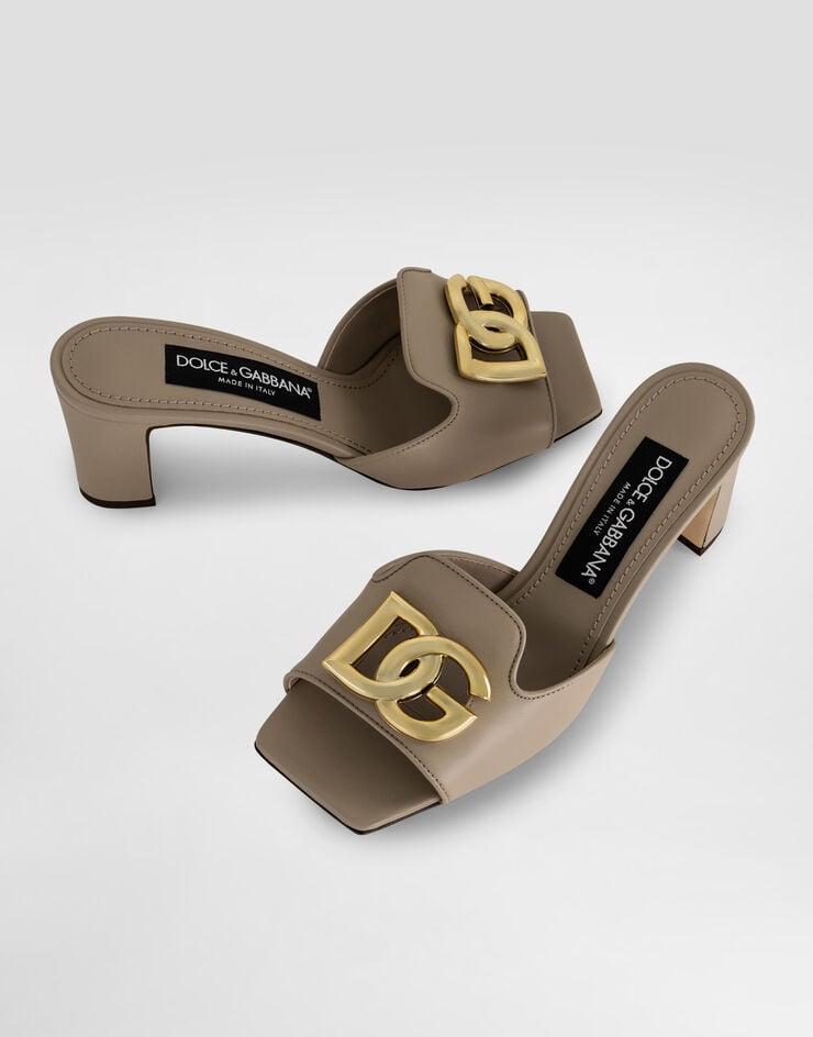 Dolce & Gabbana Calfskin mules Turtle Dove CR1699CW576