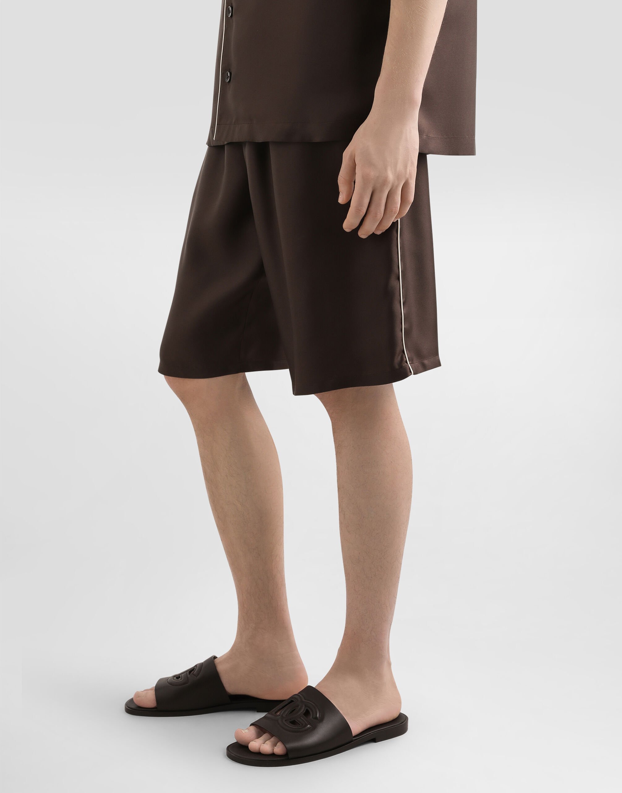 Brownのメンズ シルクツイル パンツ | Dolce&Gabbana®